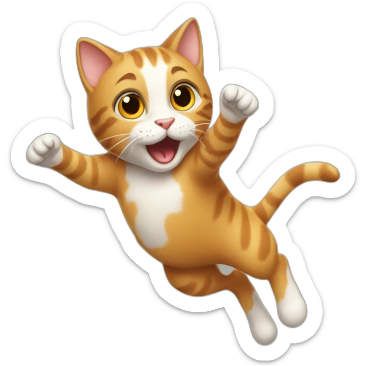 jumping-cat sticker