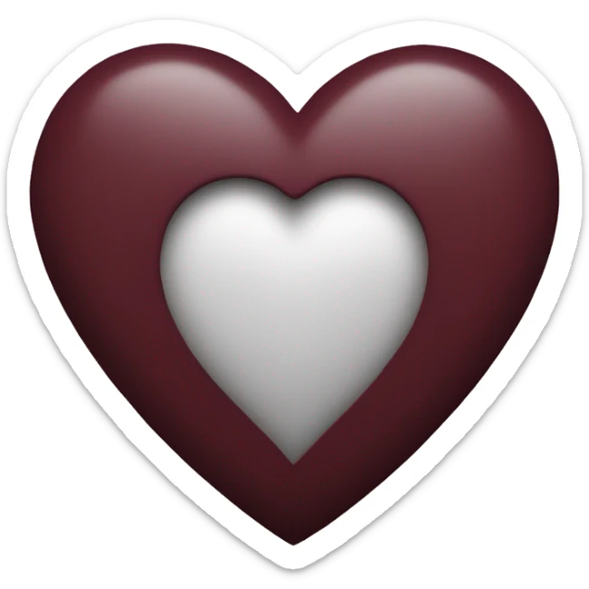 maroon heart sticker