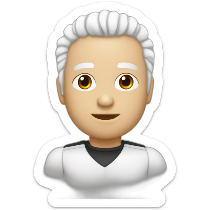 Enfermero piel blanca, pelo un poco canoso, pelo muy corto sticker