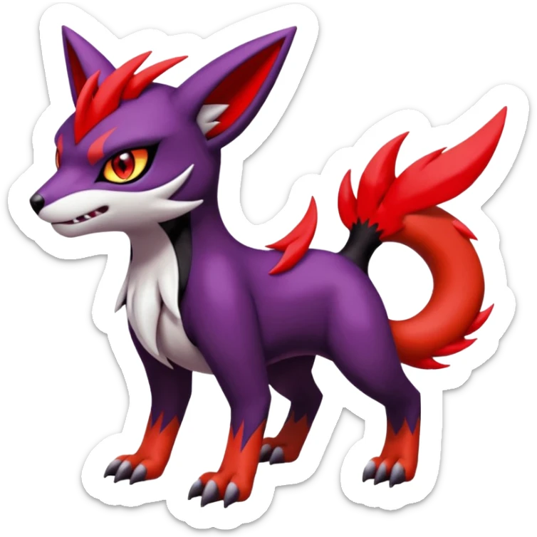 Meloetta-Litten-Zangoose-Guilmon-Darkrai-Pokémon-Fakémon-fusion-hybrid-creature sticker