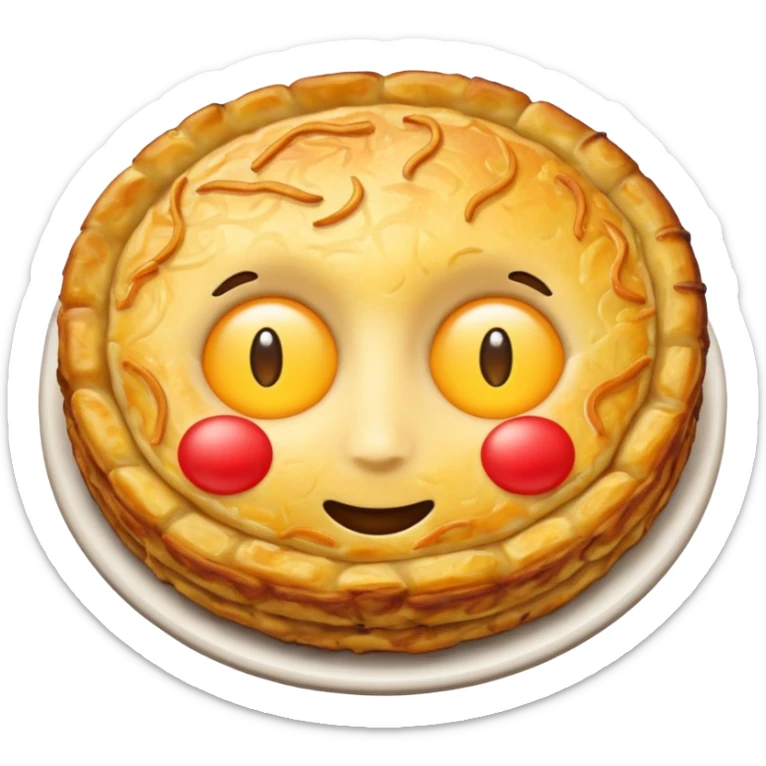 emoji of a Swiss rösti, round, golden and crispy WITHOUT FACE sticker