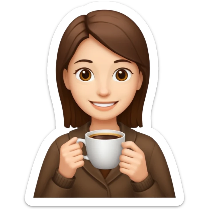 Saya sedang bahagia karena baru saja mendapatkan hadiah kopi sticker