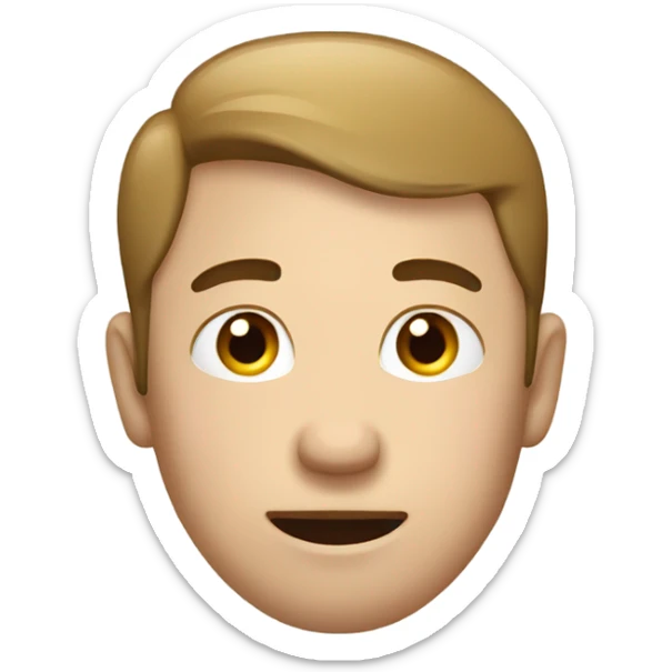 emoji of a man with his hand on his heart, eyes closed, head tilted slightly forward sticker