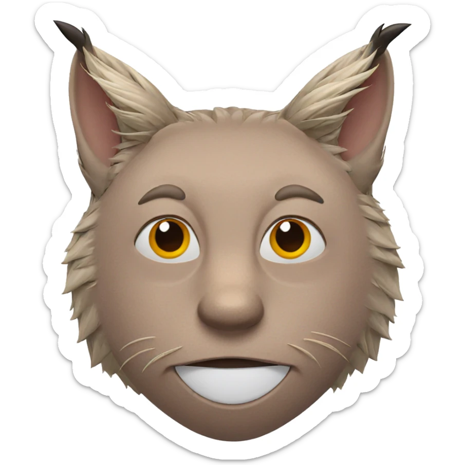 realistic cat with yellow eyes sticker