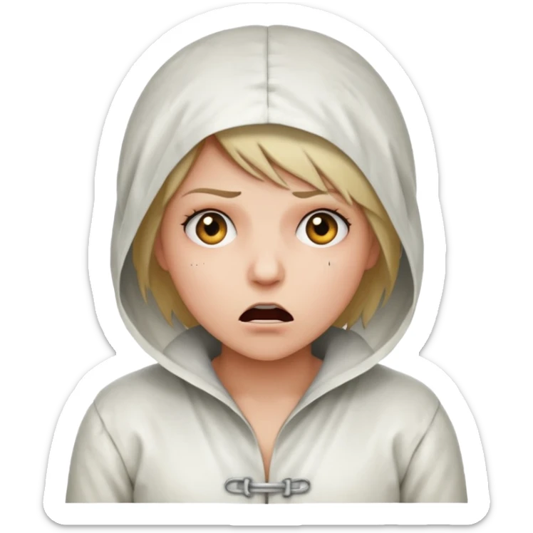 Woman in straight jacket sticker