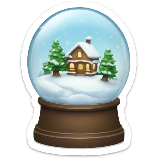 fun snow globe sticker