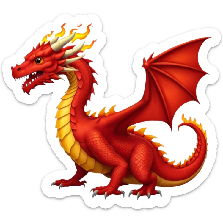 Red dragon sticker