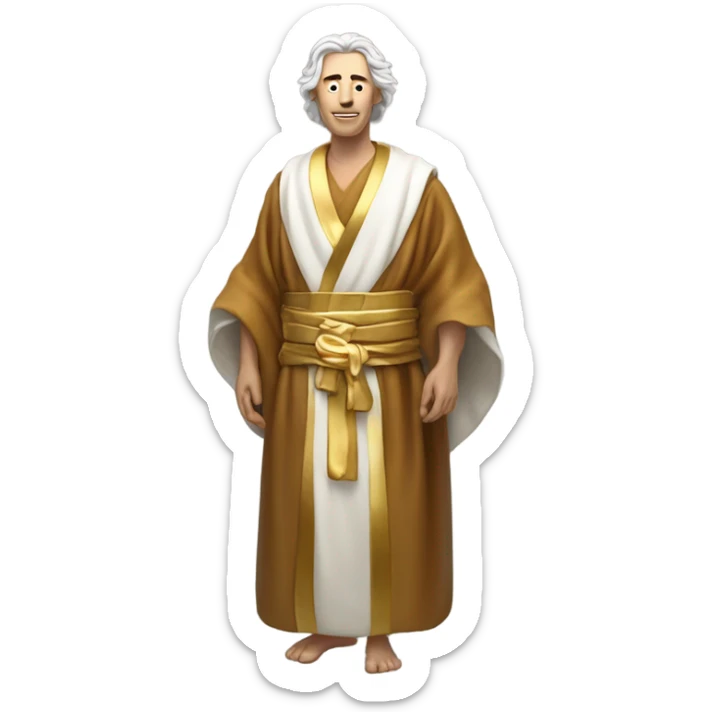 “And standing in the middle of the lampstands was someone like the Son of Man. He was wearing a long robe with a gold sash across his chest. His head and his hair were white like wool, as white as snow. And his eyes were like flames of fire. His feet were like polished bronze refined in a furnace, and his voice thundered like mighty ocean waves.” ‭ sticker