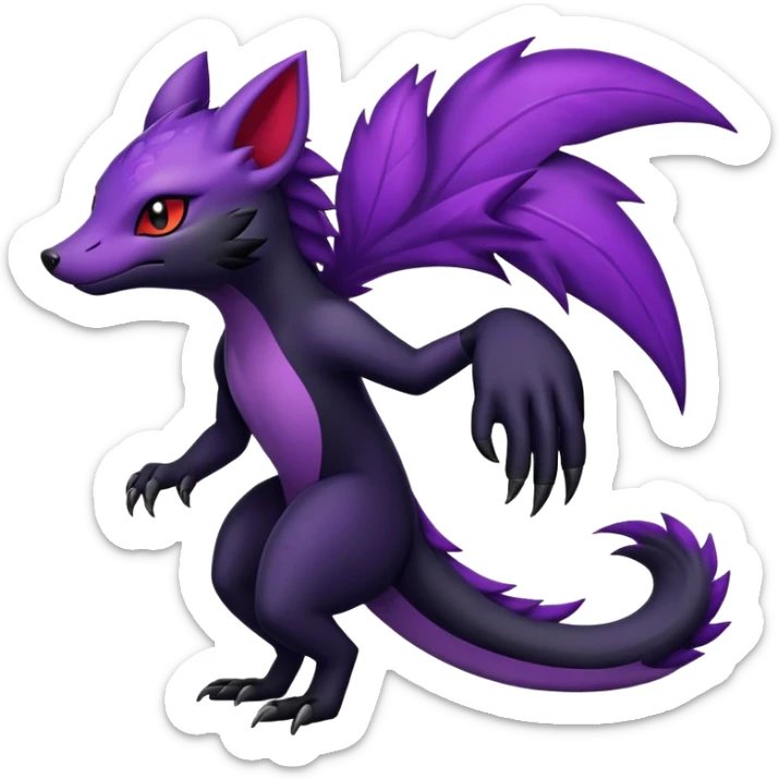 Salandit-Zorua-hybrid (full body) sticker