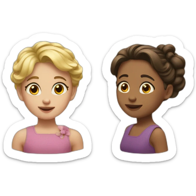 Deux lettes d sticker