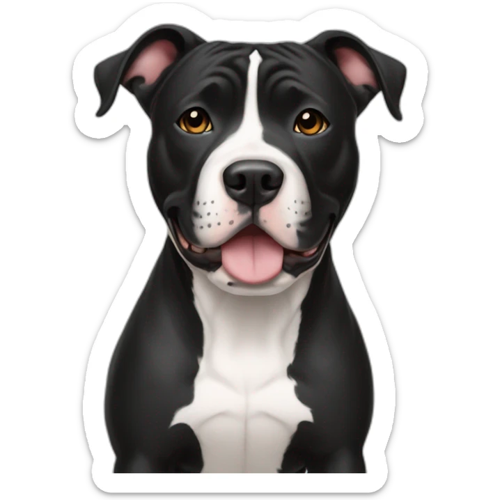 staffordshire, bull terrier, black sticker