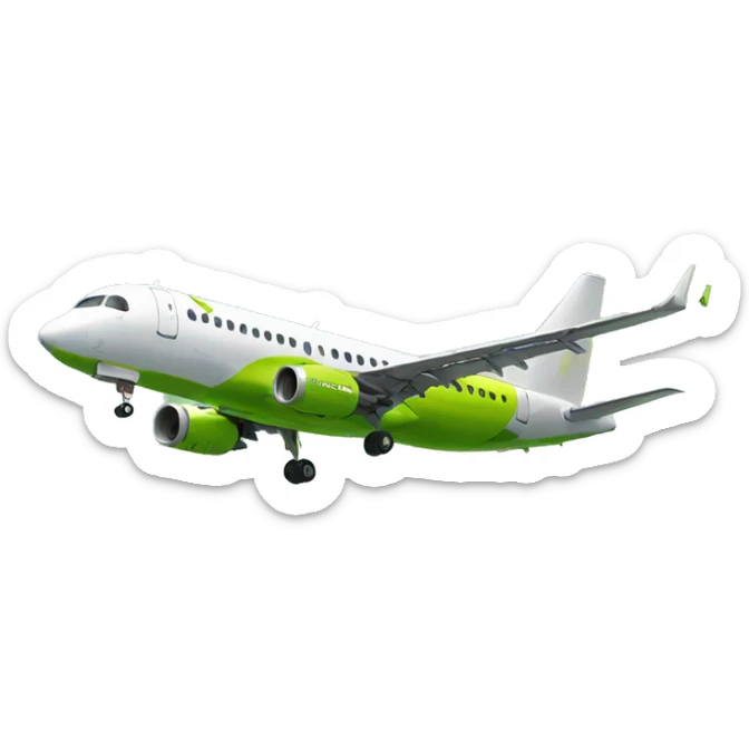 Airbaltic green emoji showing the airbaltic green, circular bg with a white pin sticker