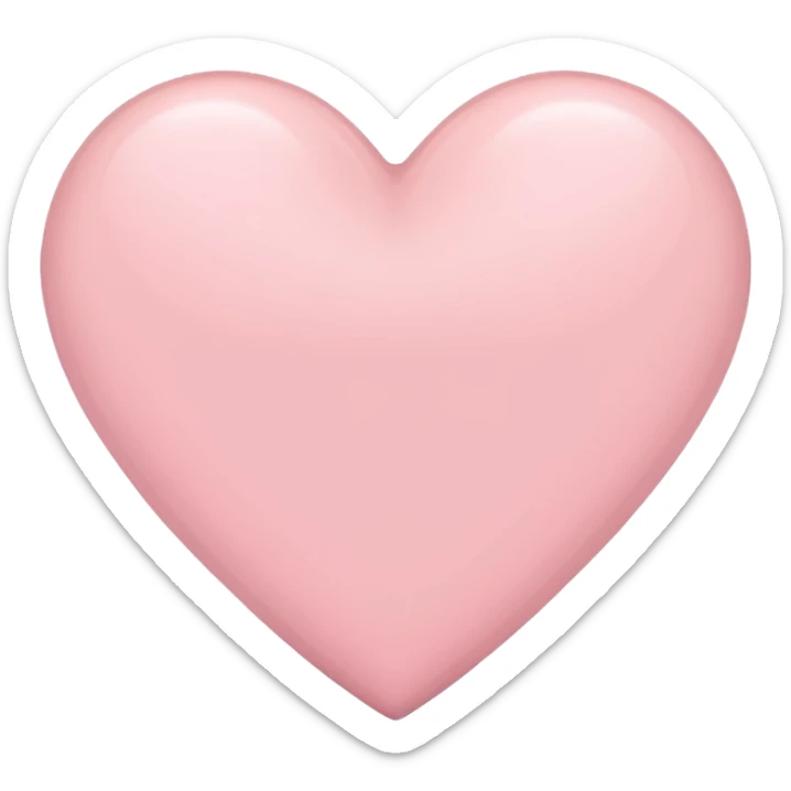 pale pink heart sticker