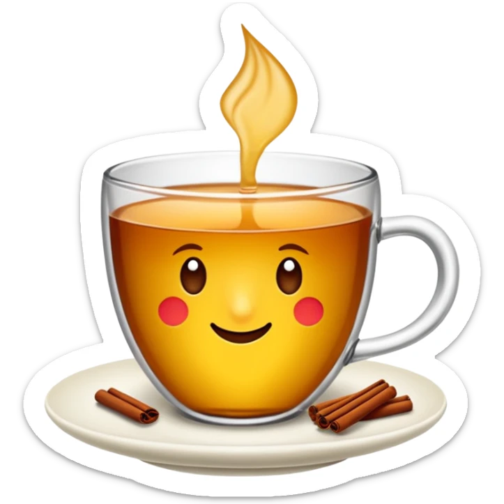 ince belli çay bardağı emojisi yap. Bardakta türk çayı olsun. Bunu canva da kullanıcam. Arka plana uysun lütfen o formatta yap sticker