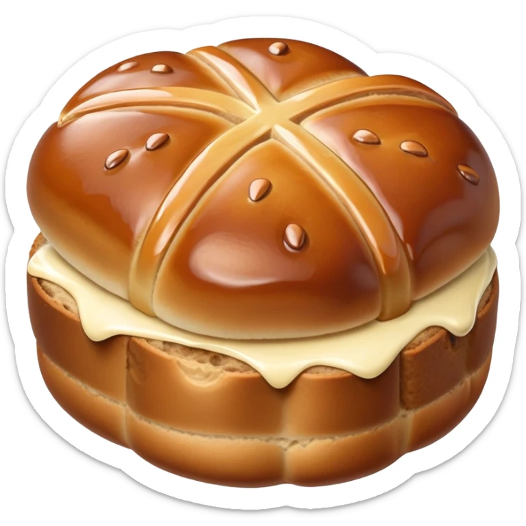 Hot cross bun sticker