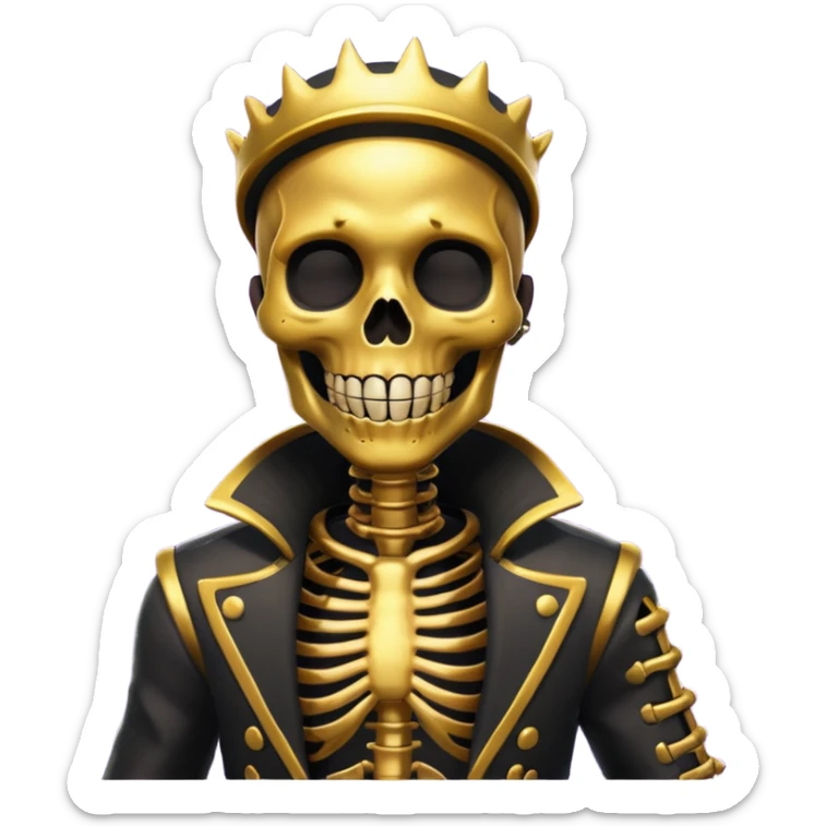 creame un emote de la skin Inferno Skeleton Balvin de fortnite sticker