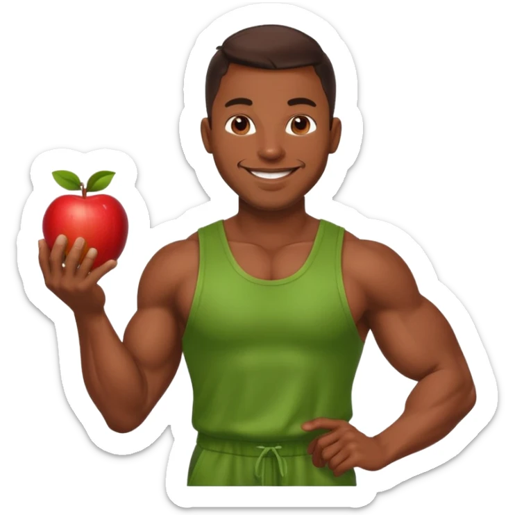 mister energy is a chain store selling healthy food.
create a mascot for this. sticker