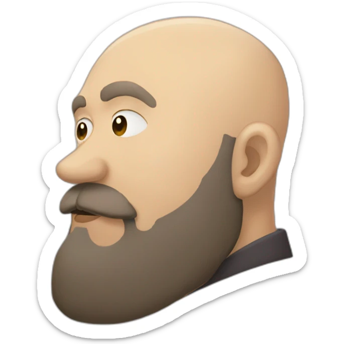 older bald brown European bearded detective  kissing bald older African bearded detective  sticker