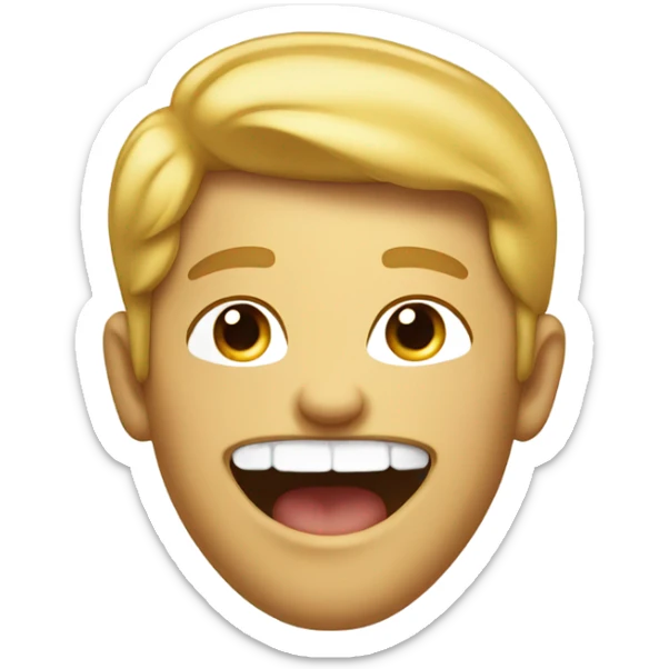 Gold teeth smile sticker