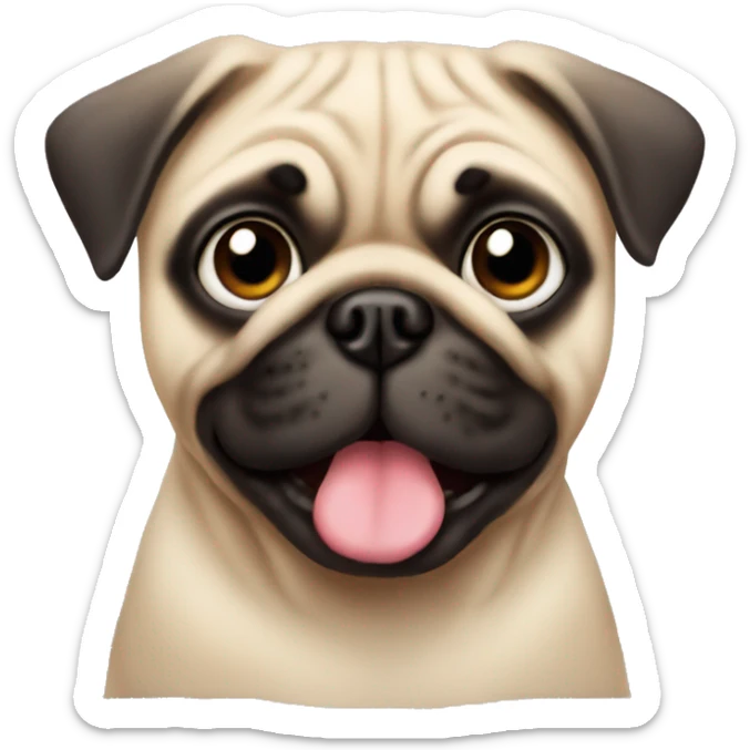 Pug cute sticker