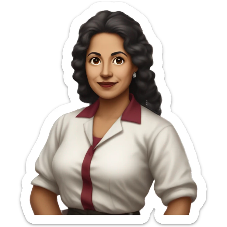 Julia Constancia de Burgos García was a Puerto Rican poet. As an advocate of Puerto Rican independence, she served  Puerto Rican Nationalist Party. young woman burgundy  sticker