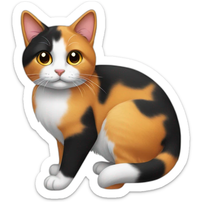 calico cat sticker
