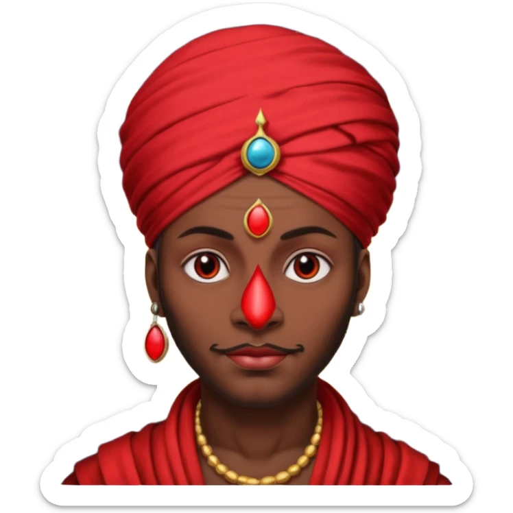 Pero solo con el planeta Saturno 🪐, un moro con turbante 👳🏾‍♂️ y la cara del diablo roja esta 👹 sticker