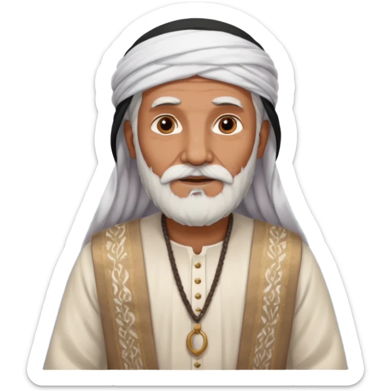 old emirates guys wearin gUAE cloths with white beared .. he works in the sea sticker