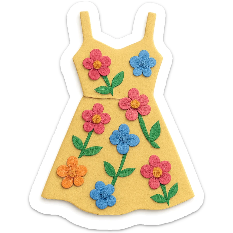 floral sundress sticker
