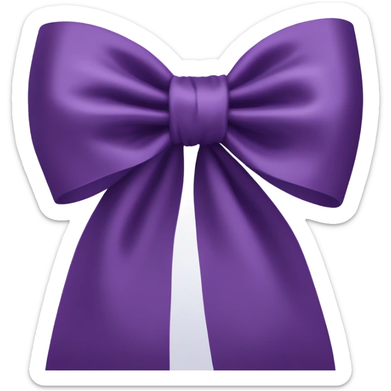 Purple bow sticker