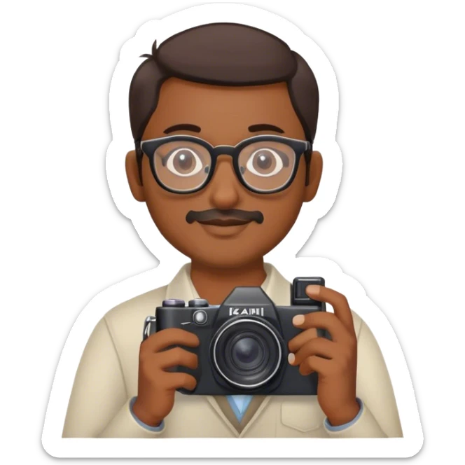 I want a male picture currenlty in resding in Missouri, USA. Who is born and bought up from kakinada, INDIA. He is love with photgraphy and always learn something new  sticker