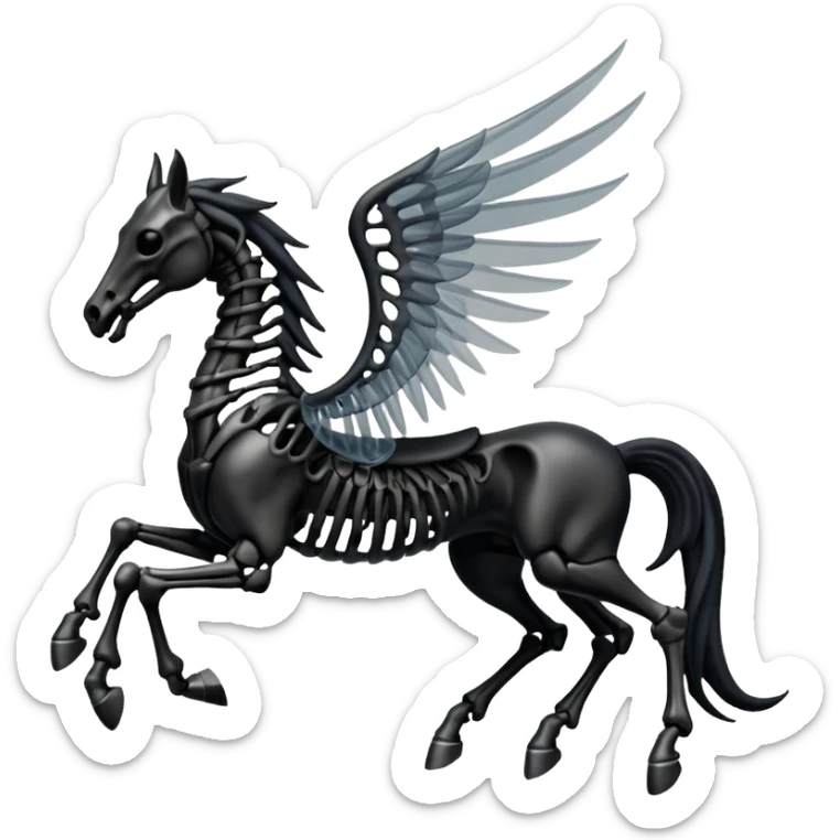 thestral: Winged horses visible only to those who have witnessed death and understand its significance. sticker