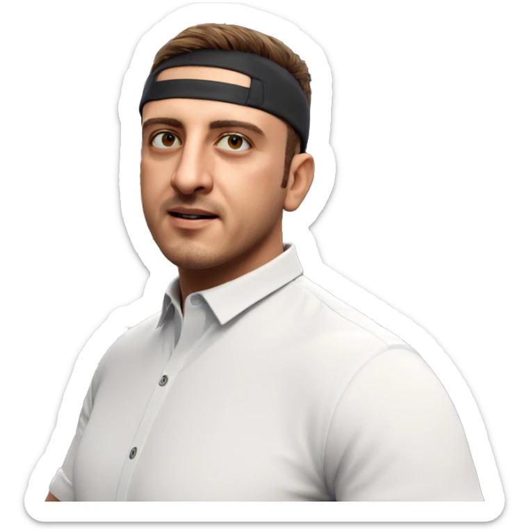 male in white shirt meme sticker