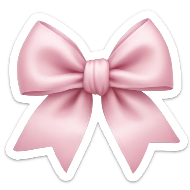 Light pink bow sticker