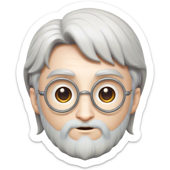 Cinematic Realistic Harry Potter Pop Culture Emoji, featuring a mystical, enchanted portrayal inspired by the iconic wizard rendered with lifelike magical details and dynamic lighting. sticker