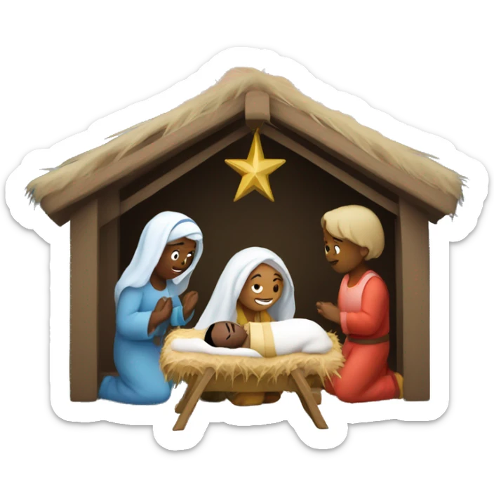 Christmas Nativity Scene sticker