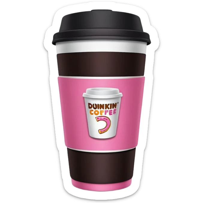 A Dunkin coffee cup but Megan thee stallion themed that says HOTTIES run on Dunkin  sticker