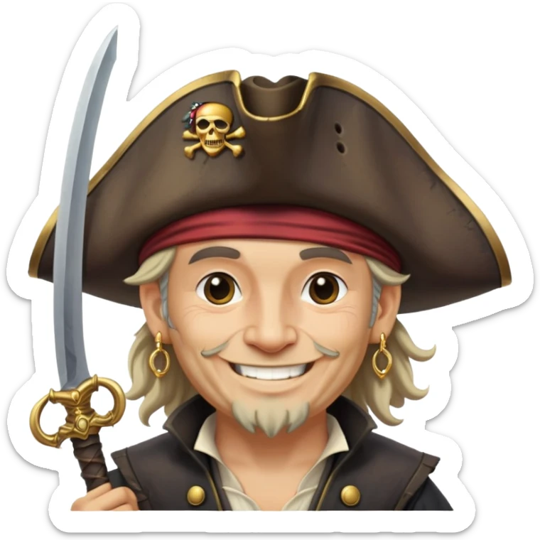 Pirate king sticker