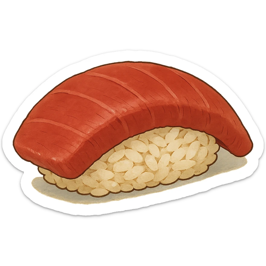 sushi in ghibli style sticker