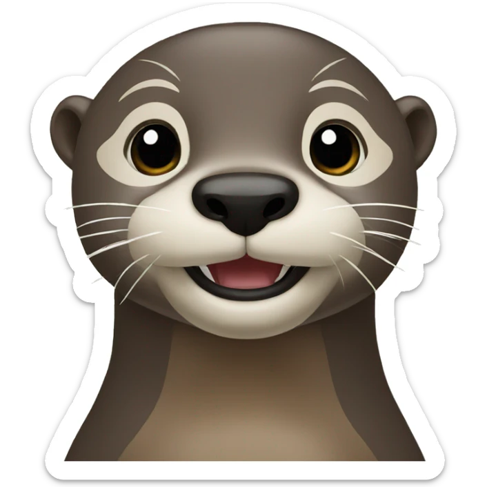 two otters sticker