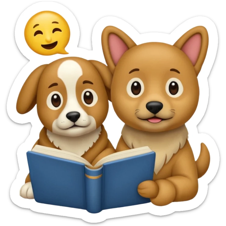 crea un emoji de buenas noches. Pon un texto : Buenas noches Javier y Tobi. Javier es una imagen de profesor y Tobi q sea imagen de un perro sticker