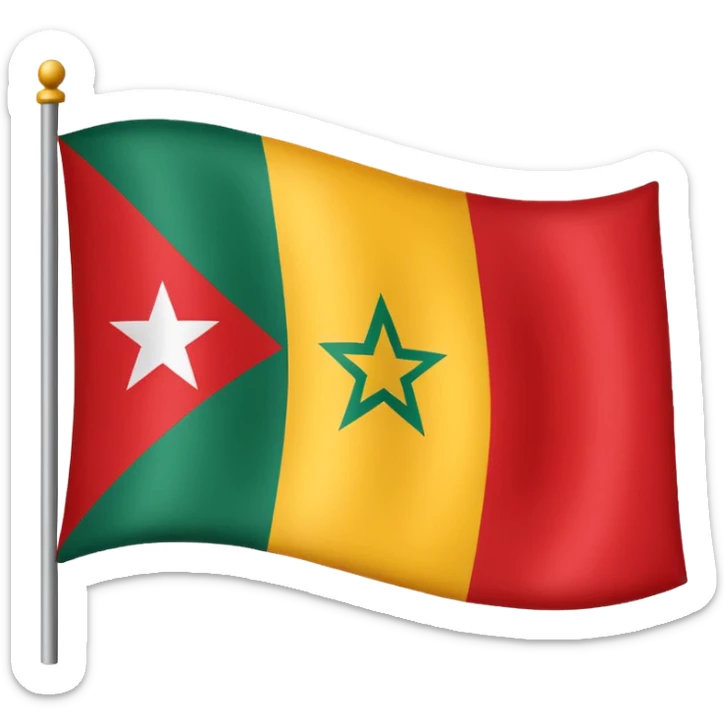 🇹🇬 du noir à la place du vert et du rouge à la place du jaune « drapeau du togo  sticker