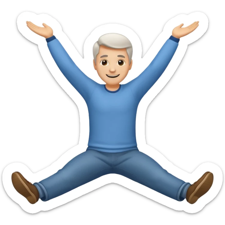 Along the line of Ludacris' song "Roll out", create an animated emoji of a grown white man rolling out. sticker