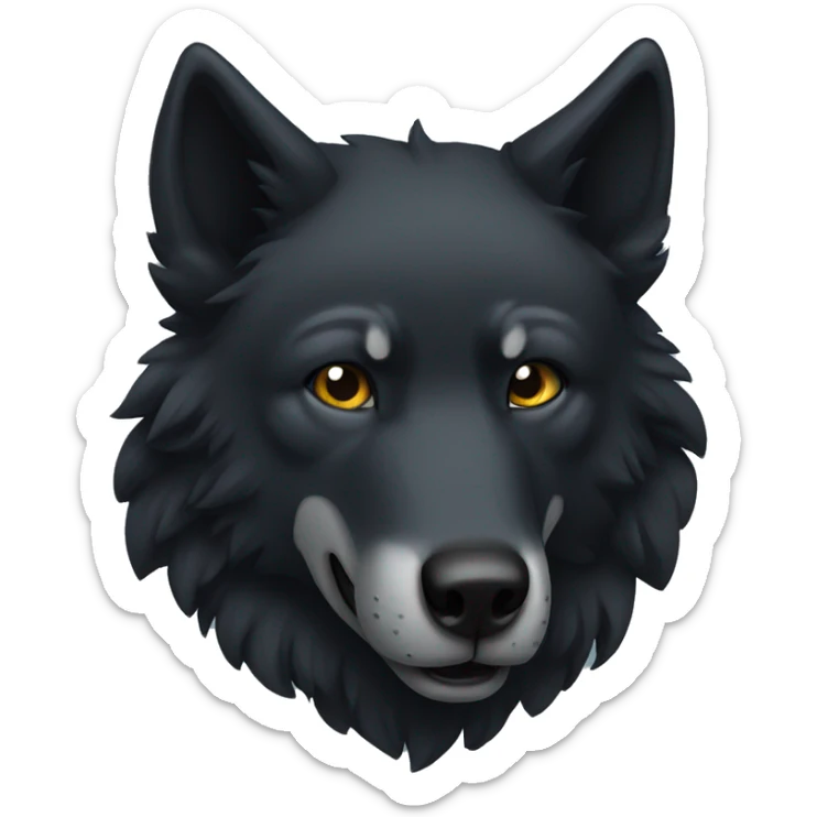 Black wolf sticker