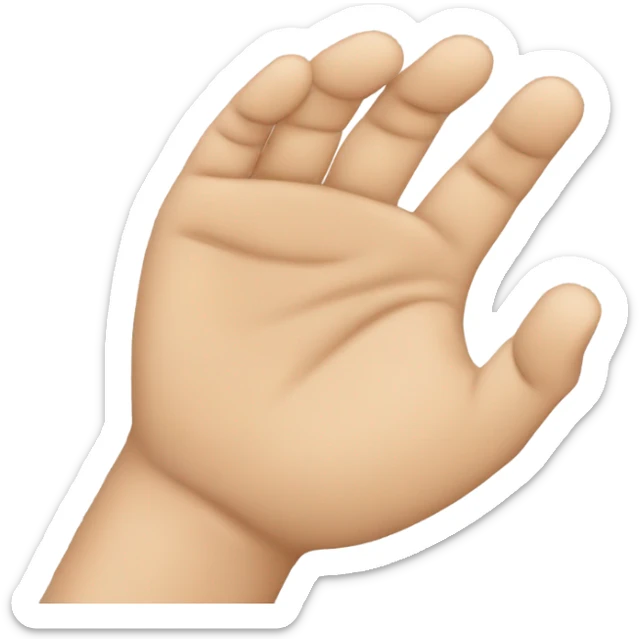 Grinsen der Emoji der seine Fingerspitzen auf beiden Händen vorne so zusammen führt sticker