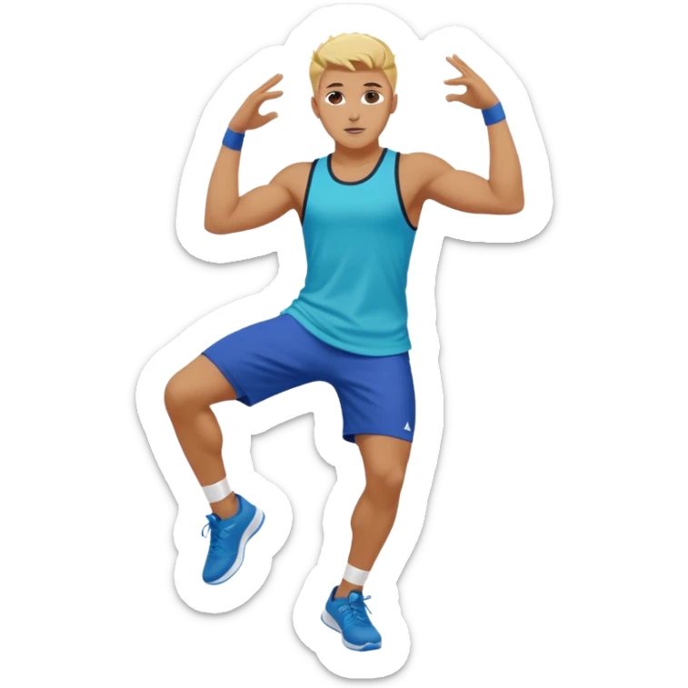 A person doing the griddy dance on top of Jake paul sticker