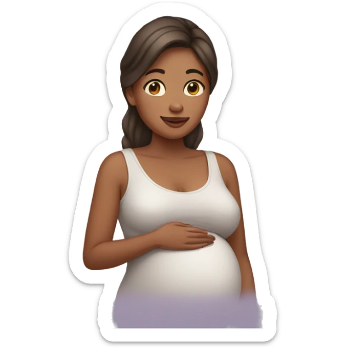 pregnant young woman sticker