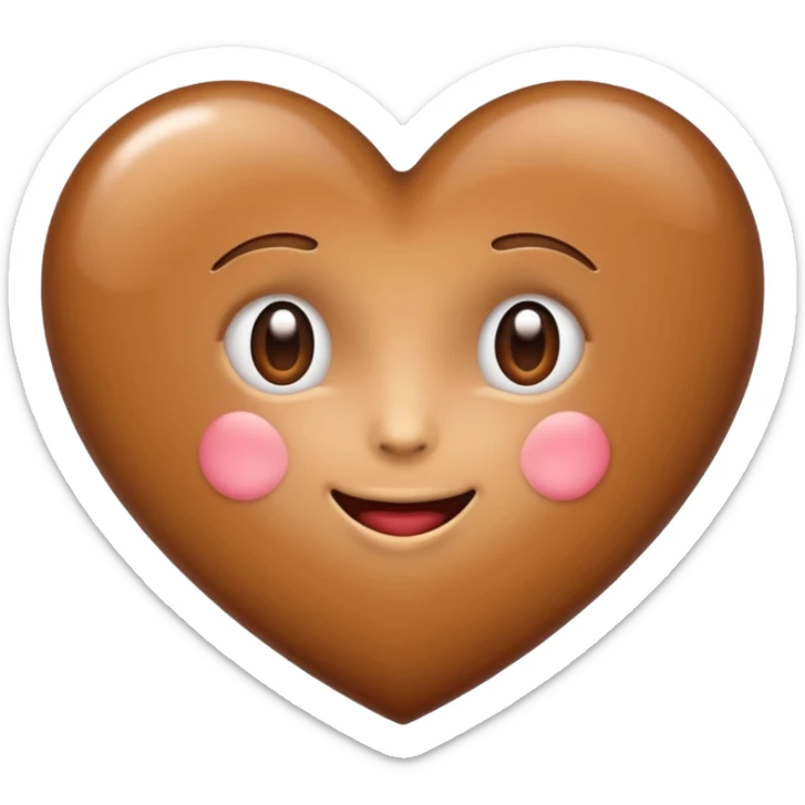Can you do an iphone heart emoji but a hazel-brownish color  sticker