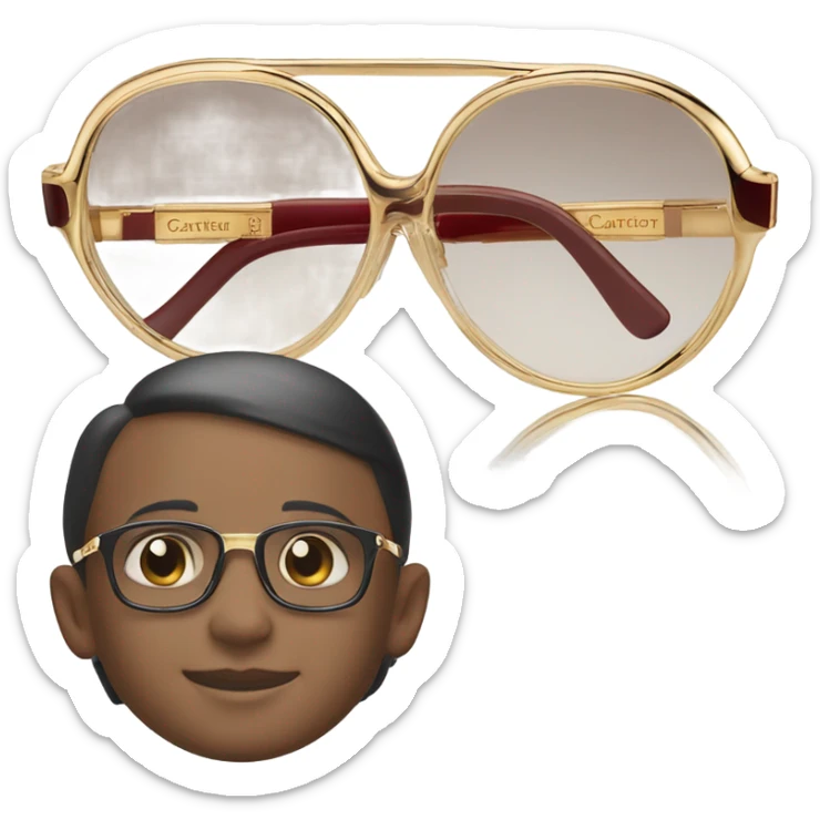 Cartier glasses  sticker