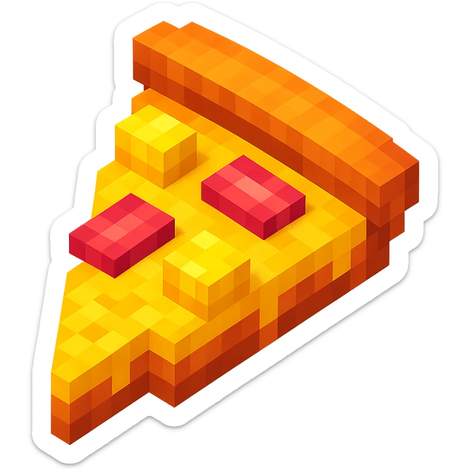 pizza with pineapple and bacon sticker